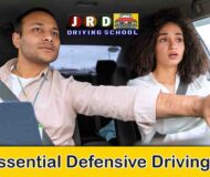 Defensive driving tips on road safety.